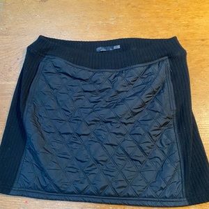 Womens prana black XL quilted skirt fleece lined